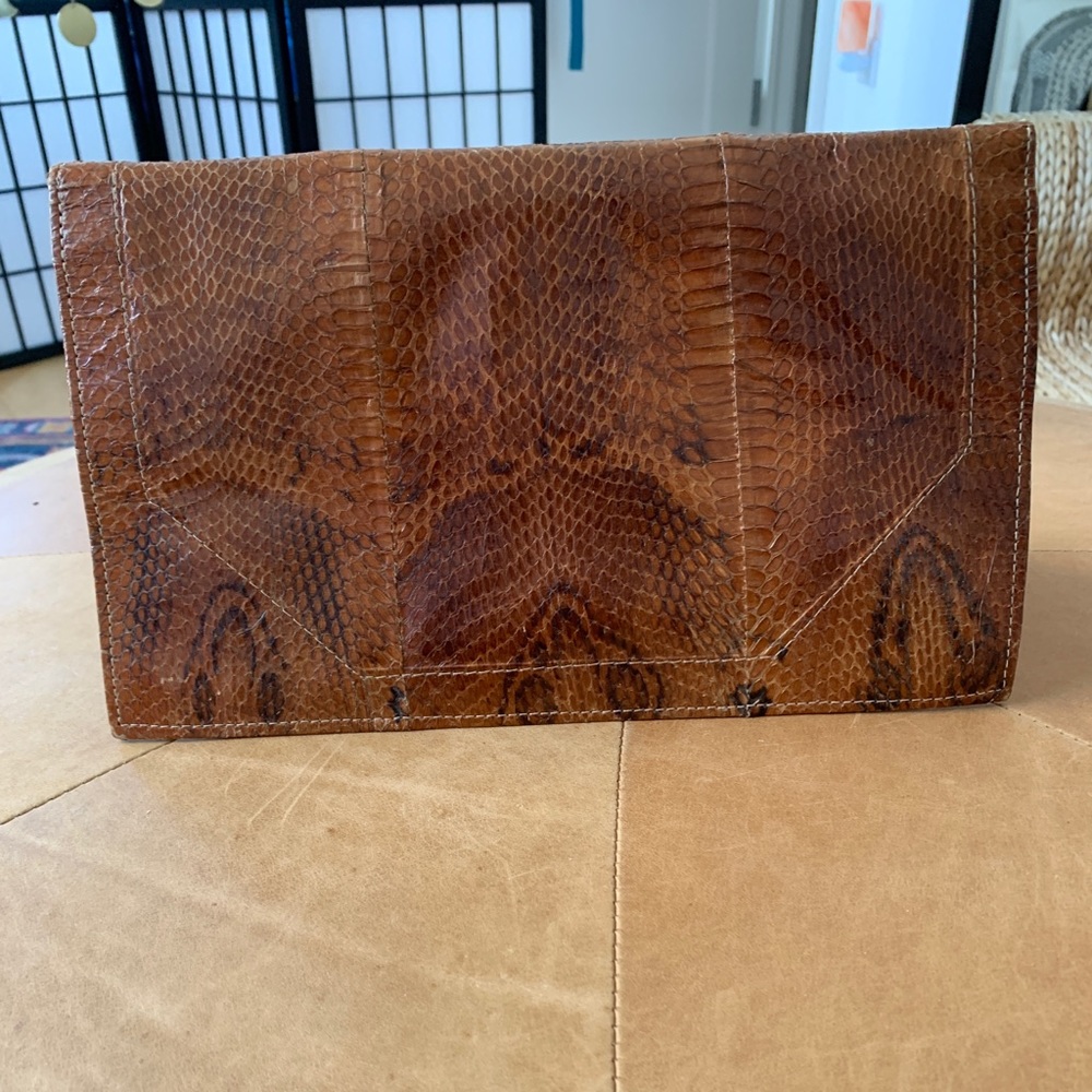 Vintage leather clutch from Morocco